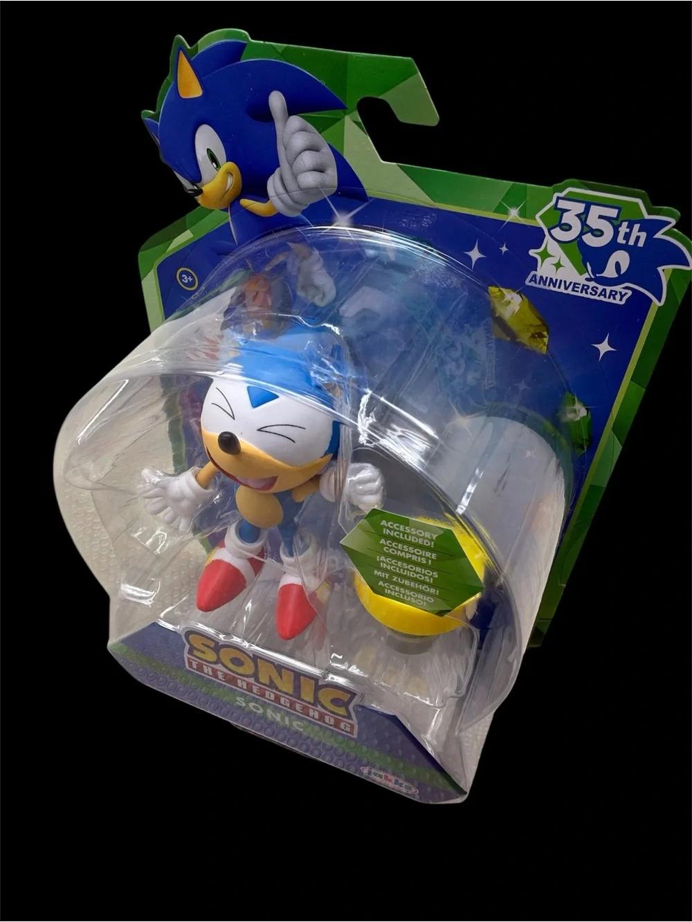 Sonic the Hedgehog 35th Anniversary Blue Sonic Figure with Yellow Accessory